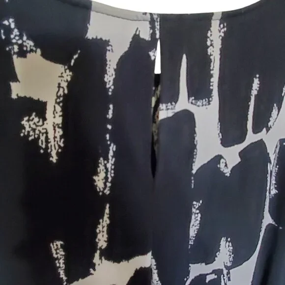 New York & Co. Silky Feel Black White XL Dress - Picture 5 of 13